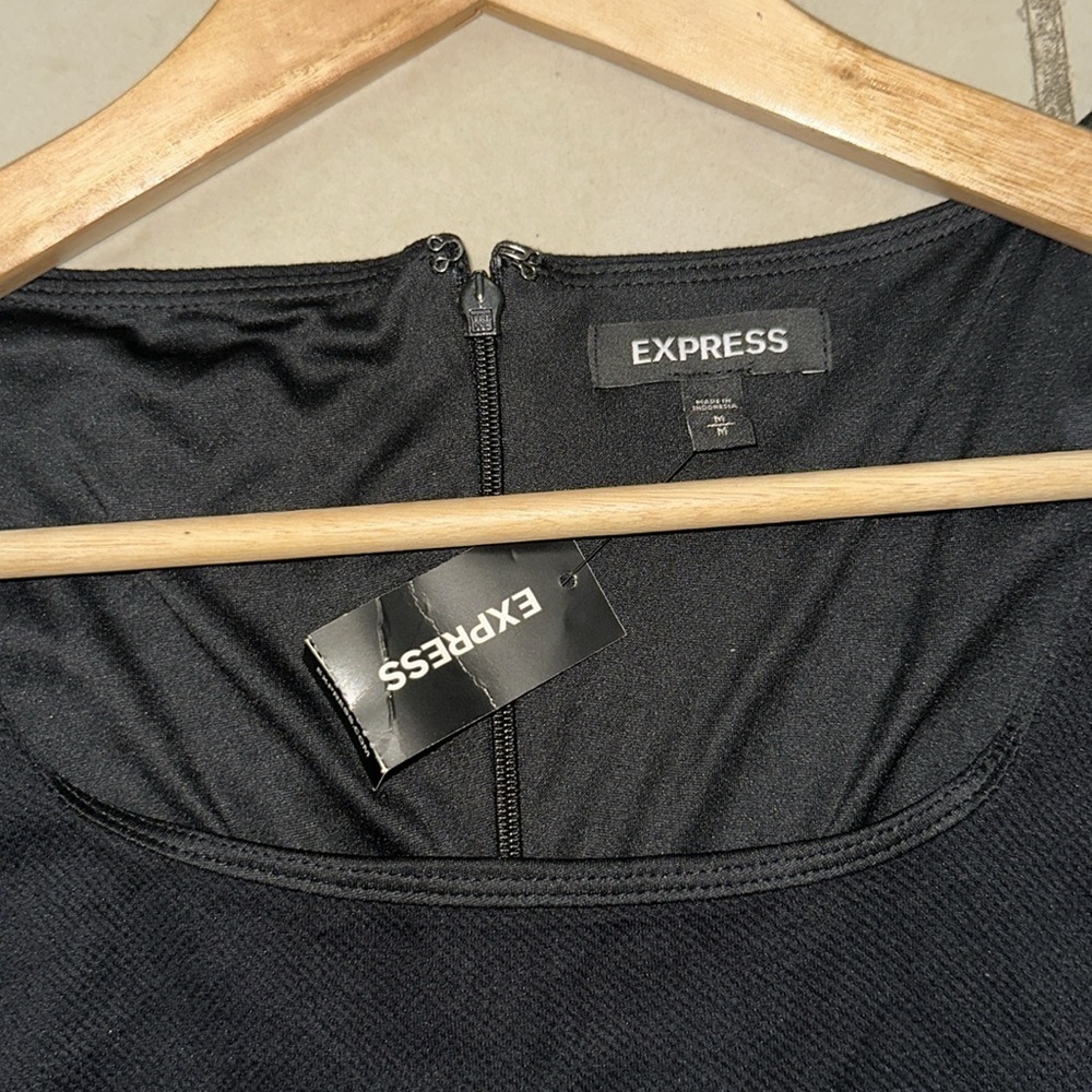 Express black midi‎ dress Sz. M - Picture 8 of 11